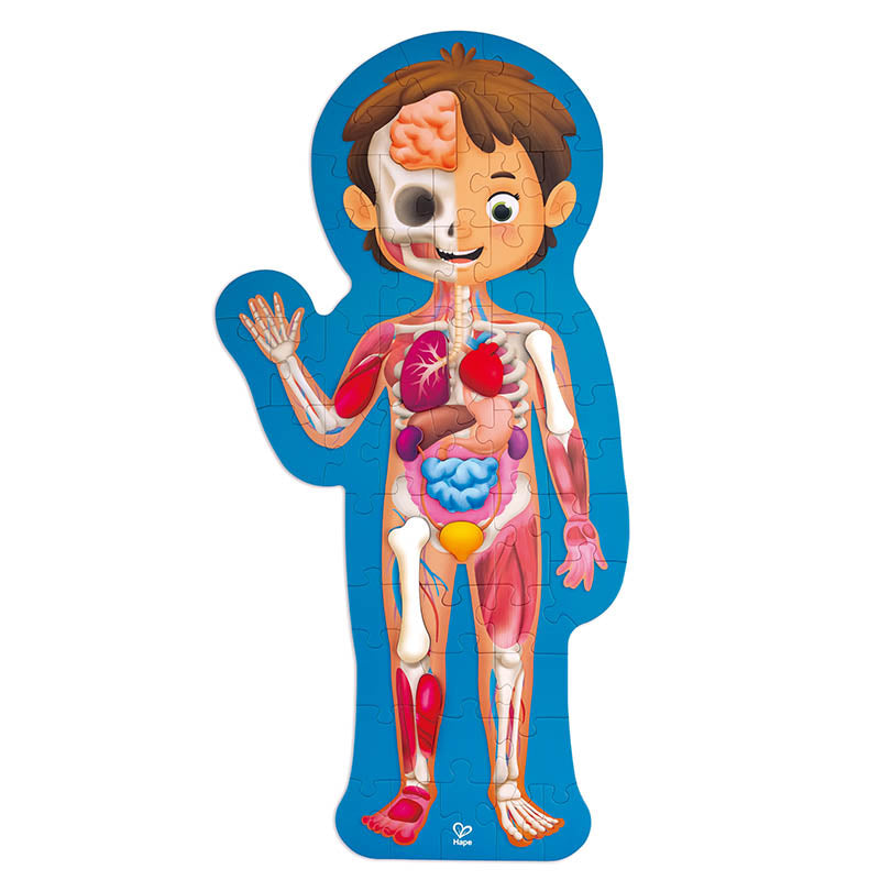 60-Piece Human Body Puzzle with Wooden Organs